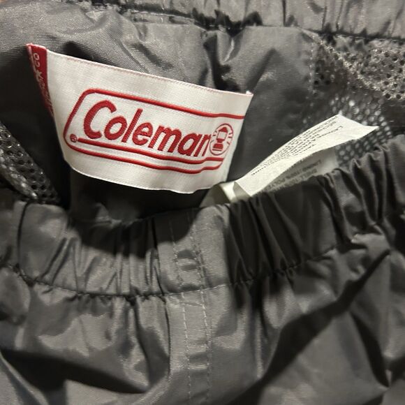 Coleman Camping Hiking Wind Rain Pants Gray Men's L Vinyl Gorpcore Camping - Picture 4 of 8